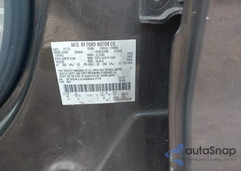 2011 Ford Edge Sel from USA, damaged, VIN 2FMDK3JC6BBA21776